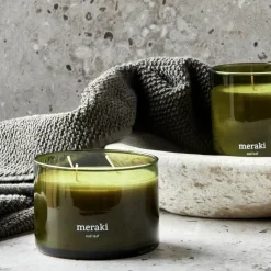 Meraki scented candle, 60 hours, Oud leaf Green Clearance