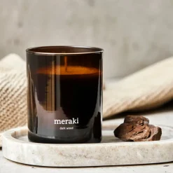 Meraki scented candle, 35 hours, Dark wood Brown Best