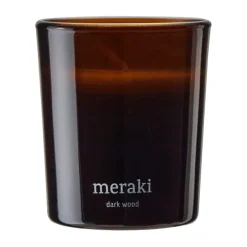 Meraki scented candles 12 hours 2-pack, Dark wood Brown