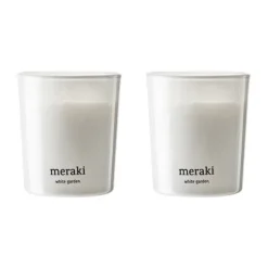 Meraki scented candles 12 hours 2-pack, garden White Sale