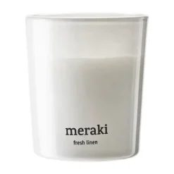 Meraki scented candles 12 hours 2-pack, Fresh Linen White Outlet