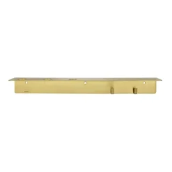 Meraki shelf with bottle hanger and hook, Brushed brass finish Gold-coloured Discount