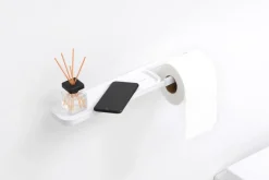 Brabantia MindSet Toilet paper holder with shelf, Mineral Fresh White Outlet