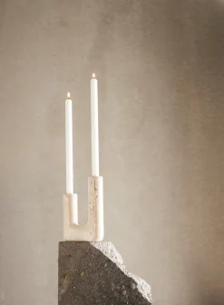 MUUBS Minerva candle sticks 20 cm, Cream Beige Clearance