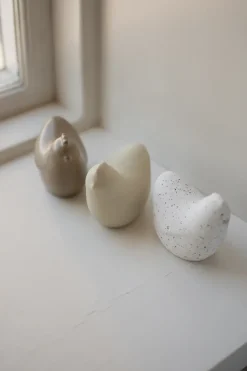 DBKD Mini hens 8 cm, Cream White Discount