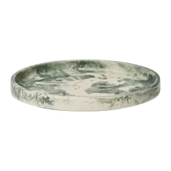 Ferm Living Mist decorative tray Ø30 cm, Emerald-off-white Grey Hot
