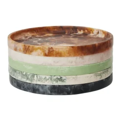 Ferm Living Mist decorative tray Ø30 cm, Emerald-off-white Grey Hot