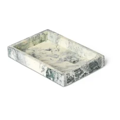 Ferm Living Mist decorative tray 10x15 cm, Emerald-off white Grey Sale