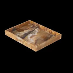 Ferm Living Mist decorative tray 15x20 cm, Sugar kelp Brown Hot
