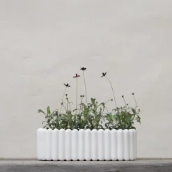 DBKD Mist flower pot oval, White Sale