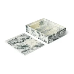 Ferm Living Mist storage box 15x20 cm, Emerald-off white Grey Online