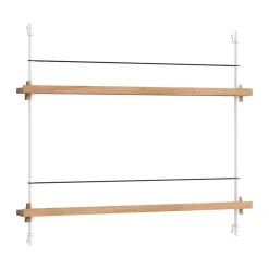 MOEBE magazine rack, Oak- White Hot