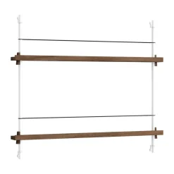 MOEBE magazine rack, Smoked oak- White Online