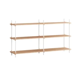 MOEBE shelving system s.85.2.B, Oak- White Online
