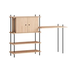 MOEBE shelving system s.115.2.D, Oak-black BrownBlack Online