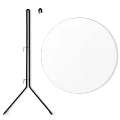 MOEBE wall mirror Ø 70 cm, Black Best