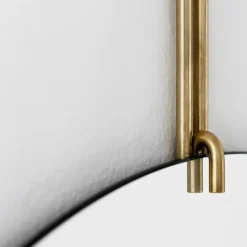 MOEBE Wall mirror Ø 30 cm, Brass Gold-coloured