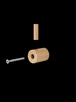 MOEBE wooden wall hook, Oak Brown Clearance