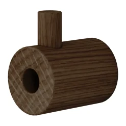 MOEBE wooden wall hook, Smoked oak Brown Outlet