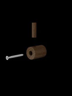 MOEBE wooden wall hook, Smoked oak Brown Outlet