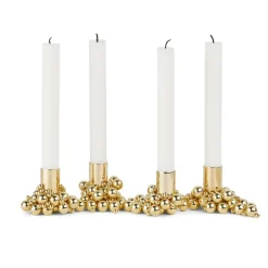 Gejst Molekyl candlestick 4, Brass Gold-coloured New