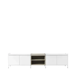 Zweed Molto Låg side table, /oak, 3 sections White