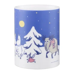 Muurla Moomin block candle LED 12,5 cm, Starry night Blue New