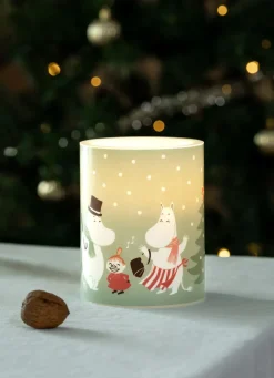 Muurla Moomin block candle LED 12,5 cm, Festive spirits Green Discount
