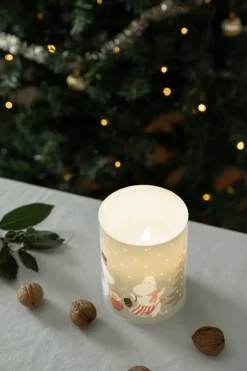 Muurla Moomin block candle LED 12,5 cm, Festive spirits Green Discount