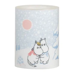 Muurla Moomin block candle LED 10 cm, Let it snow White Outlet