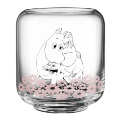 Muurla Moomin candle holder/vase 10 cm, Together Transparent Hot