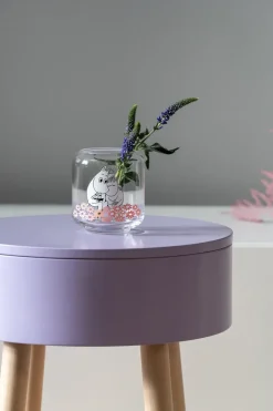 Muurla Moomin candle holder/vase 10 cm, Together Transparent Hot