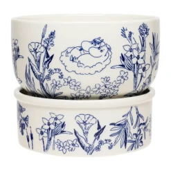Moomin Arabia Moomin Haru plant pot, 17x15 cm BlueWhite Hot