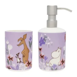 Moomin Arabia Moomin soap dispenser and toothbrush holder, Flower garden Multi New