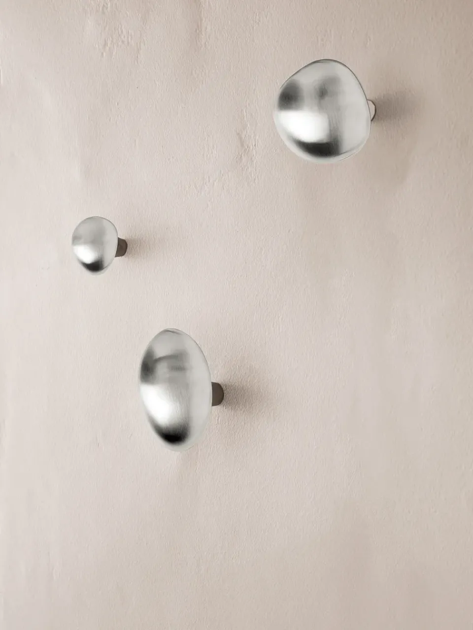 Ferm Living Mushroom hook, Brushed stainless steel Silver-coloured Clearance
