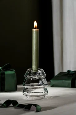 Muurla candle holder 10.5 cm, Fir Transparent
