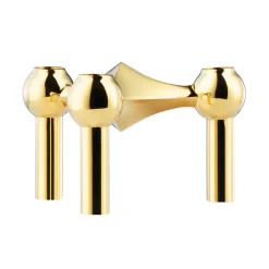 STOFF Nagel candle holder, brass Gold-coloured Outlet
