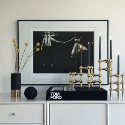 STOFF Nagel candle holder, brass Gold-coloured Outlet