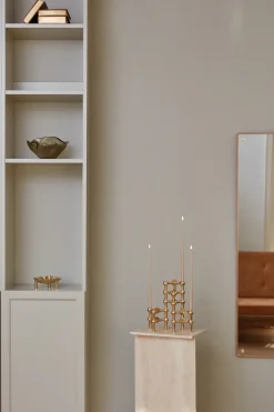 STOFF Nagel candle holder, brass Gold-coloured Outlet