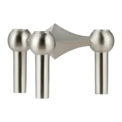STOFF Nagel candle holder, Brushed chrome Silver-coloured Best