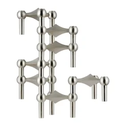 STOFF Nagel candle holder, Brushed chrome Silver-coloured Best