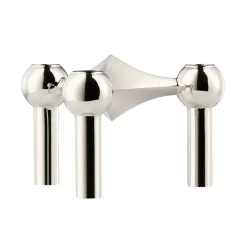 STOFF Nagel candle holder, chrome Silver-coloured Hot