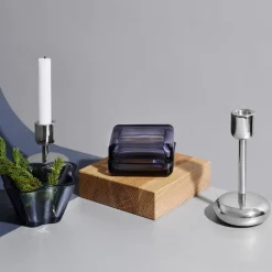 Iittala Nappula candle holder steel, small 107 mm Silver-coloured Clearance