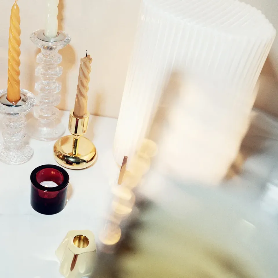 Iittala Nappula candleholder brass, small 107 mm Gold-coloured New