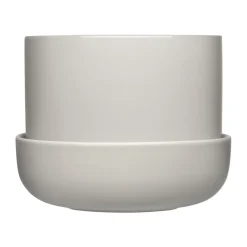 Iittala Nappula flower pot with saucer Ø17 cm h13 cm, Light gray Grey New