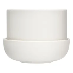 Iittala Nappula flower pot with saucer Ø17 cm h13 cm, White Hot