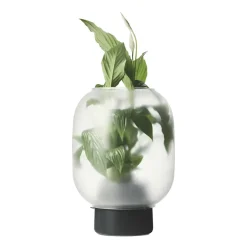 Gejst Nebl flower pot with frosted glass Ø26 cm, Black Clearance