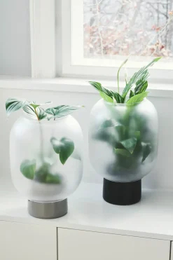 Gejst Nebl flower pot with frosted glass Ø26 cm, Grey Clearance