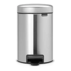 Brabantia New Icon pedal bin 3 liter, Matt steel fingerprint proof Silver-coloured Sale