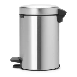 Brabantia New Icon pedal bin 3 liter, Matt steel fingerprint proof Silver-coloured Sale